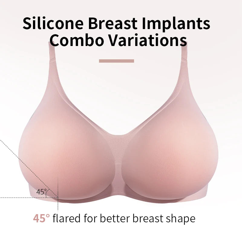 2 In 1 Silicone Breast Pocket Bra with Pad