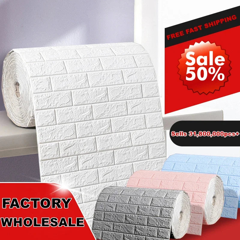 3D Brick Wall Sticker