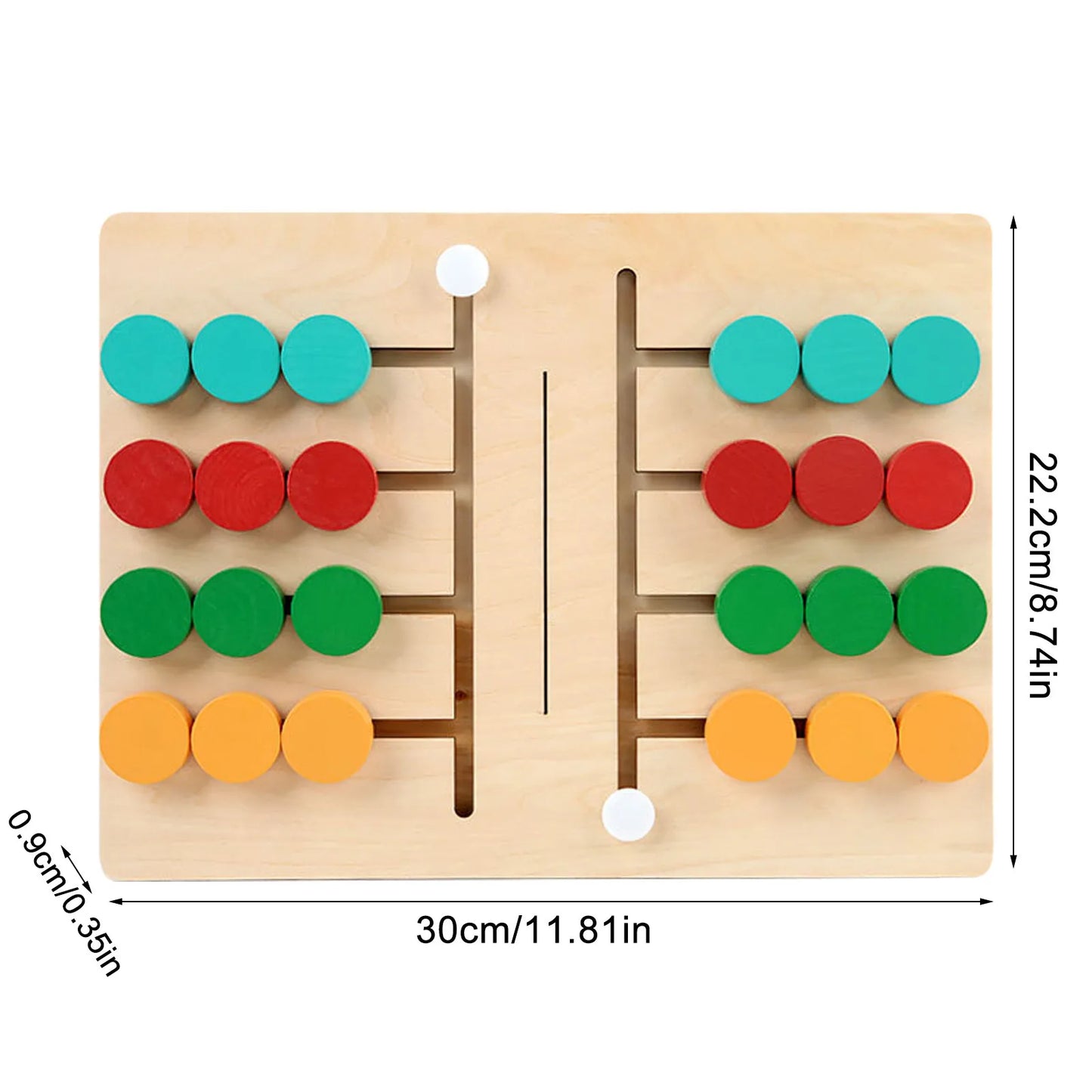 Montessori Wooden Colorful Slide Puzzle Board Game