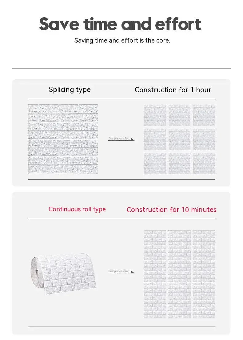 3D Brick Wall Sticker