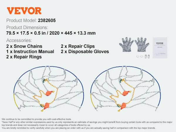 Auto Tightening Snow Chains