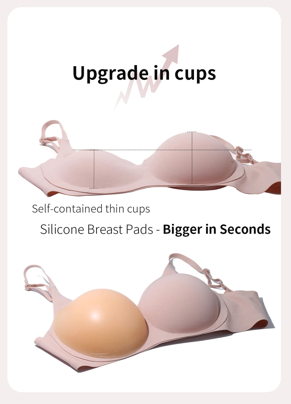 2 In 1 Silicone Breast Pocket Bra with Pad