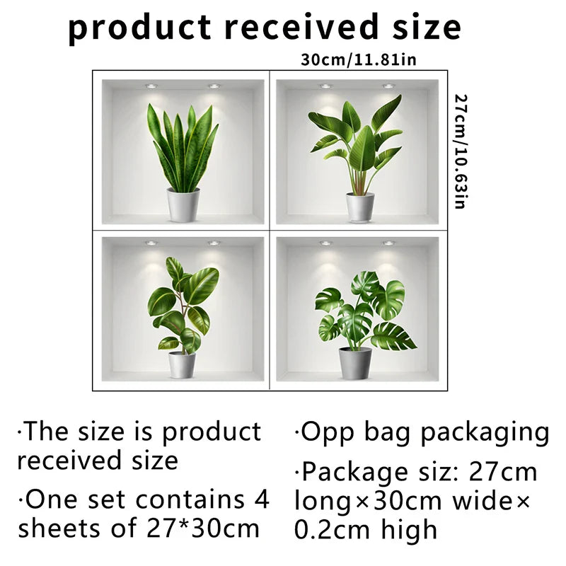 4 pcs Decorative Sticker