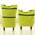 Folding shopping bag trolley