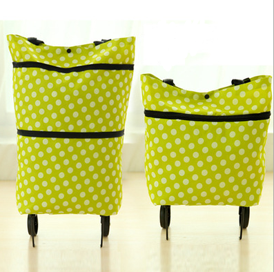 Folding shopping bag trolley