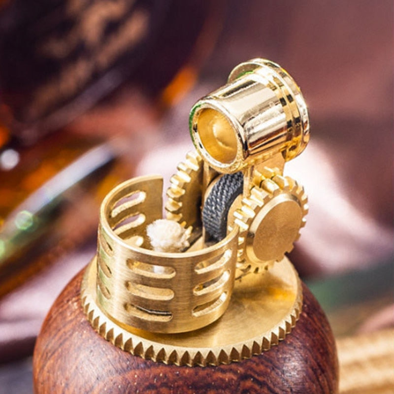 Wood Brass Cigarette Lighter