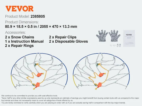 Auto Tightening Snow Chains