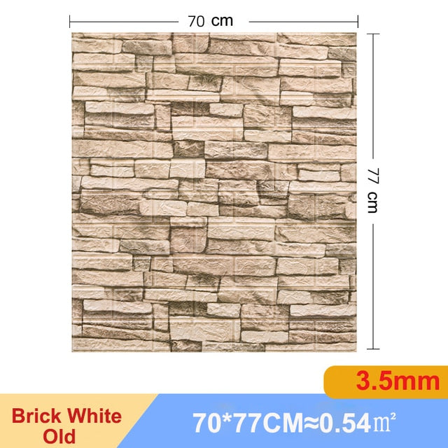 10Pcs 3D Brick Wall Sticker