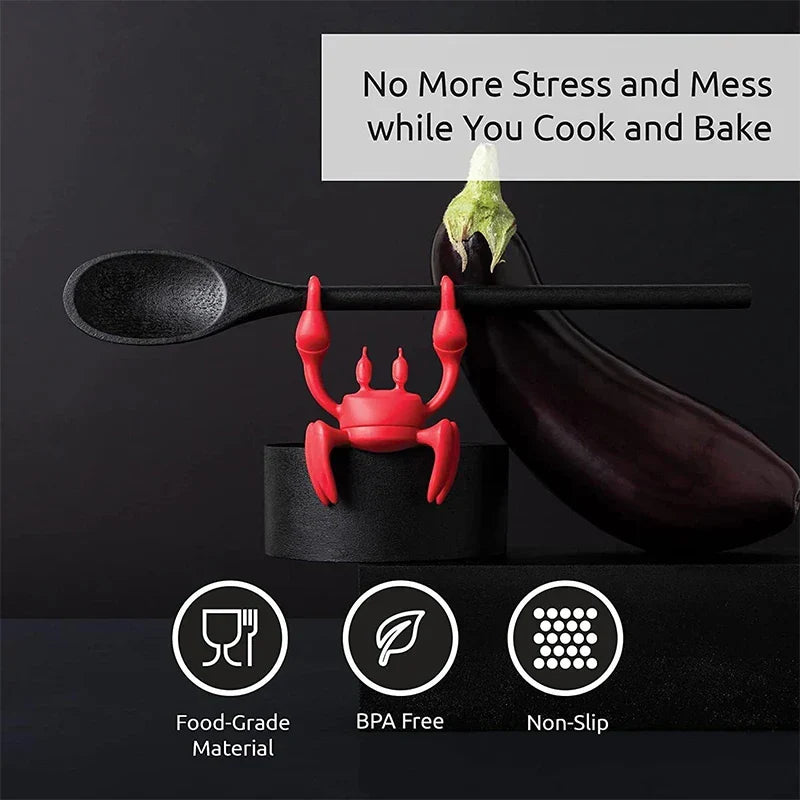 Red Crab Silicone Spoon Rest