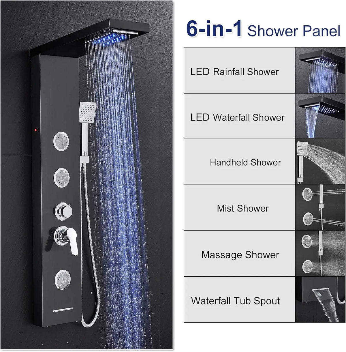Led Shower Panel Led System LED Shower Panel – EasY GadgetX