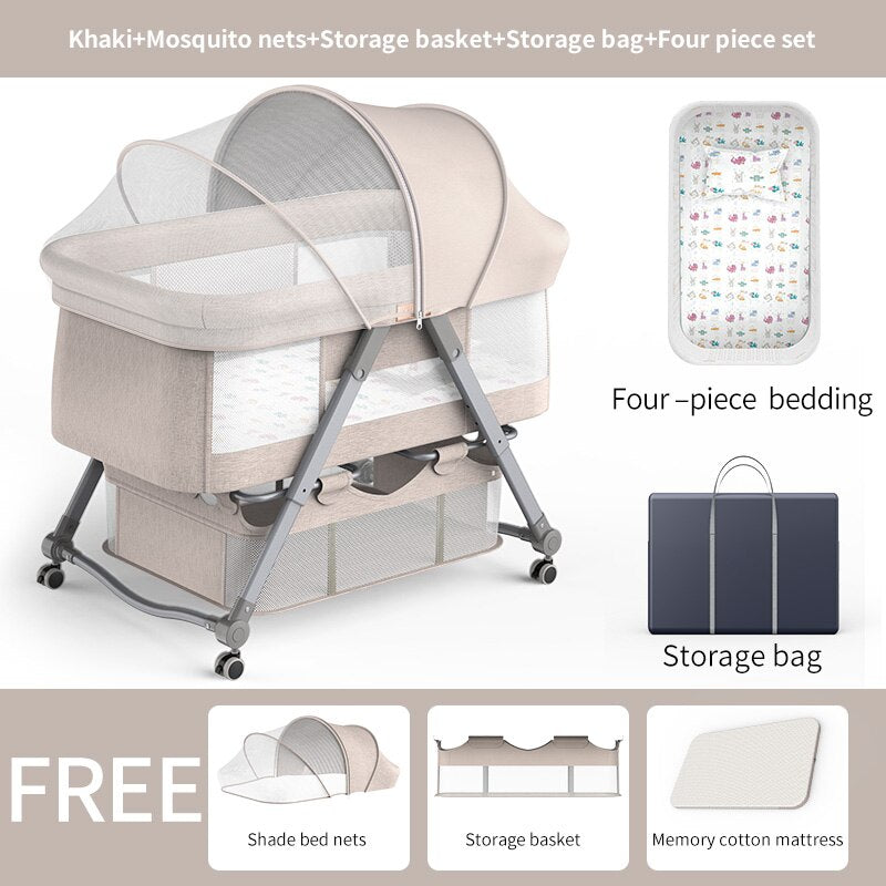 Foldable Crib Baby Cradle