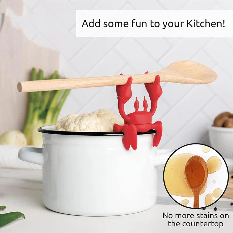 Red Crab Silicone Spoon Rest
