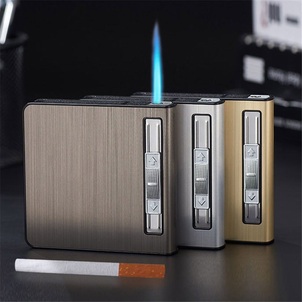 Automatic Pop-Up Cigarette Case Lighter