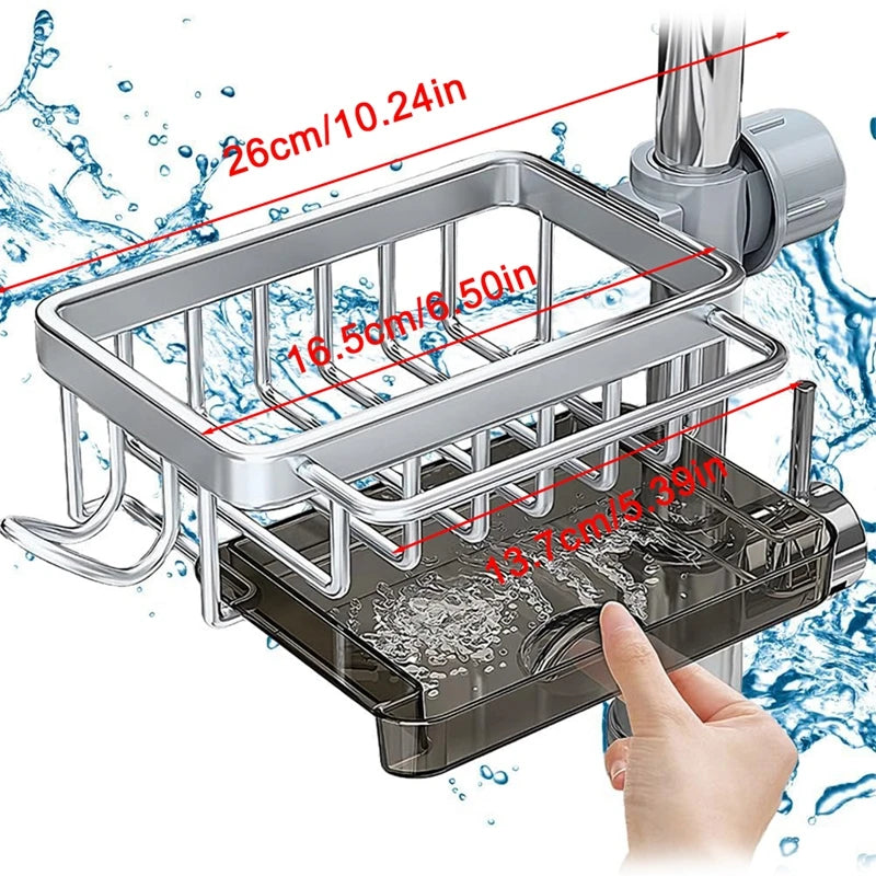 Kitchen Sink Faucet Organizer Shelf