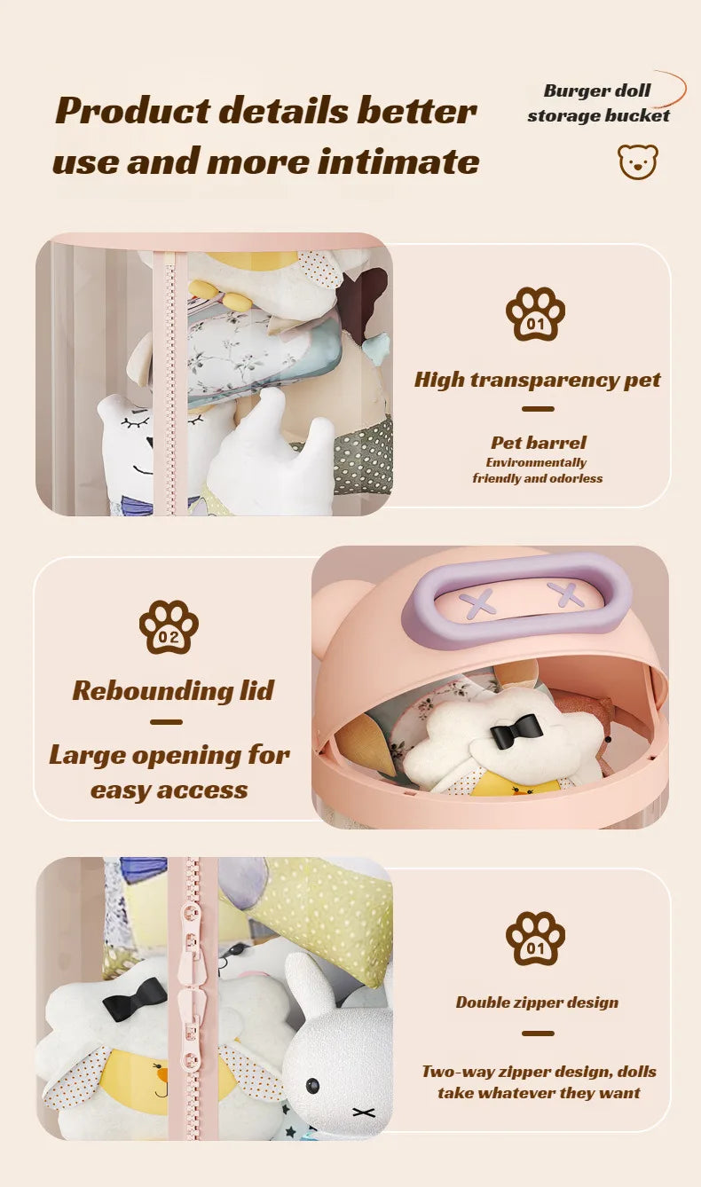 Doll Storage Bucket