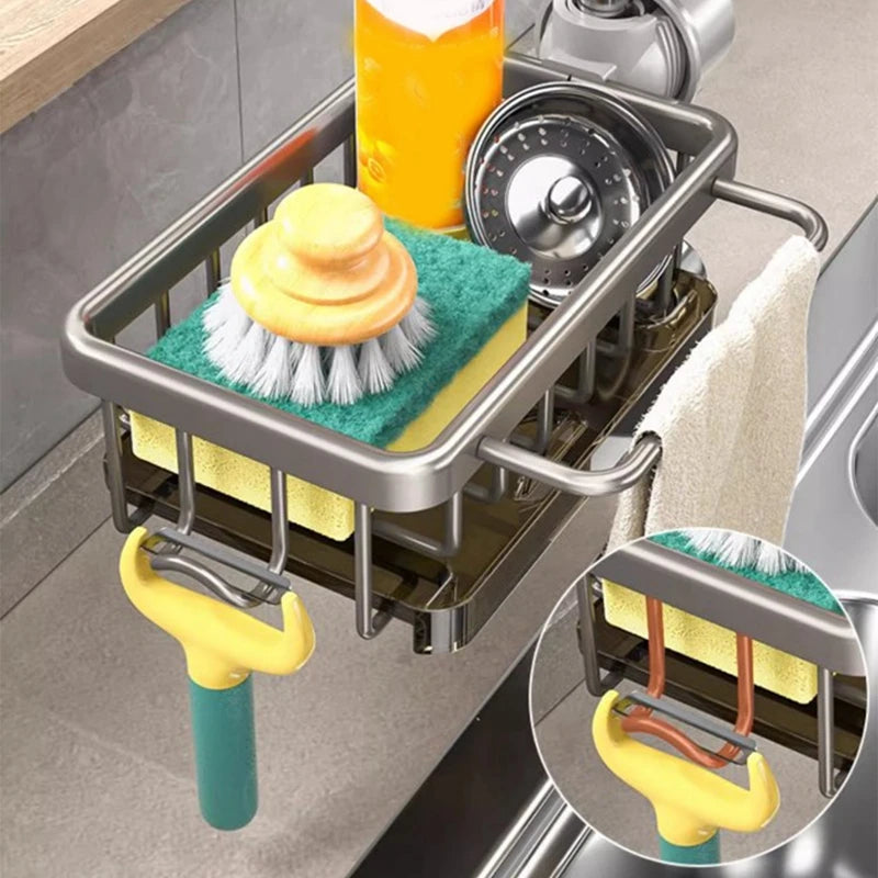 Kitchen Sink Faucet Organizer Shelf