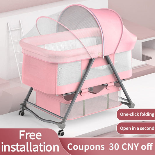 Foldable Crib Baby Cradle