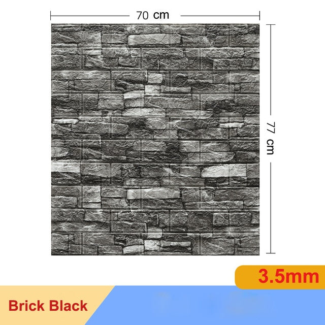 10Pcs 3D Brick Wall Sticker