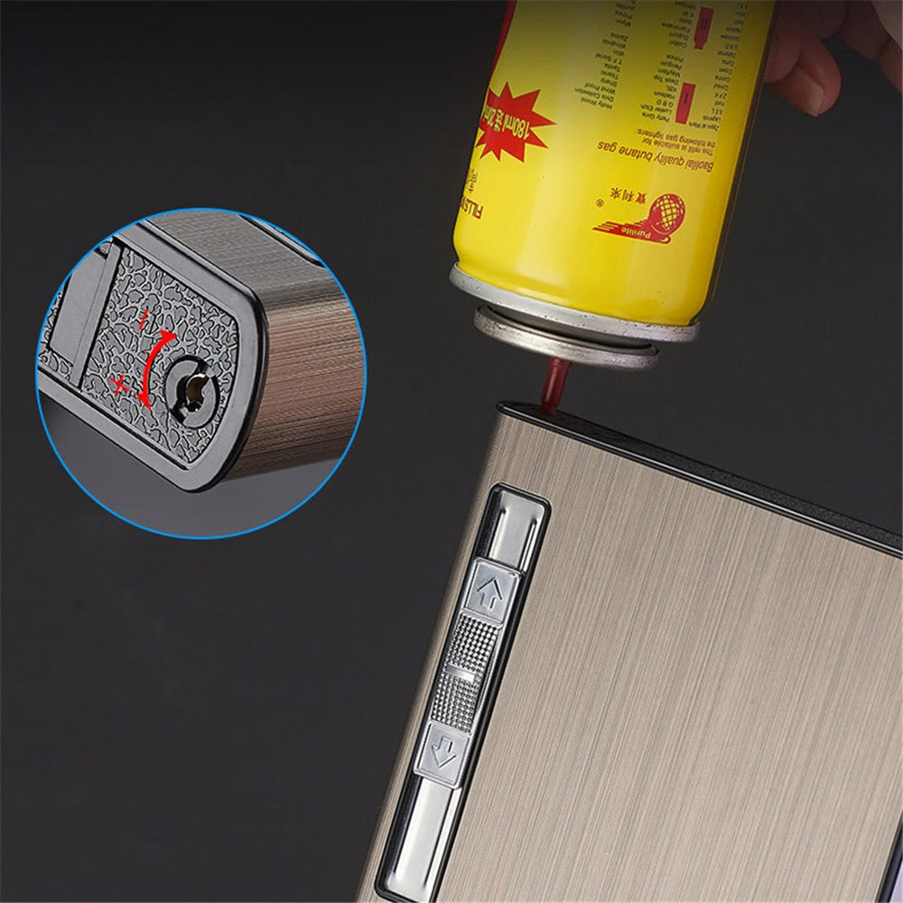 Automatic Pop-Up Cigarette Case Lighter