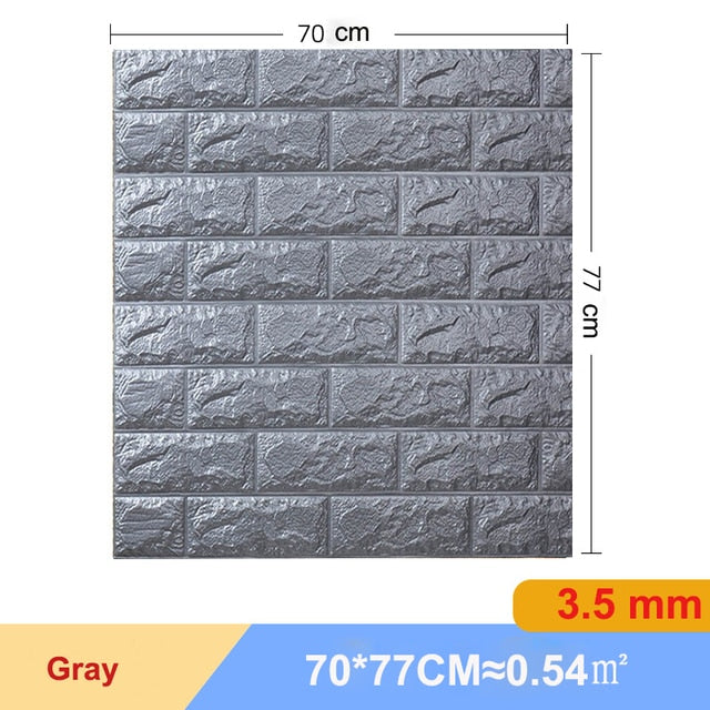 10Pcs 3D Brick Wall Sticker