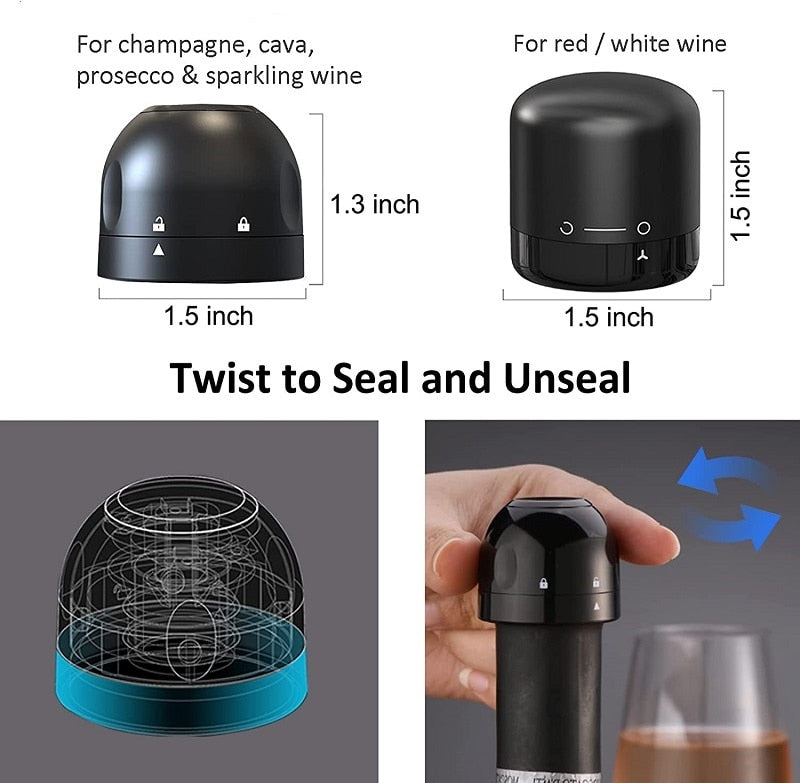 3pc Bottle Sealer Cap