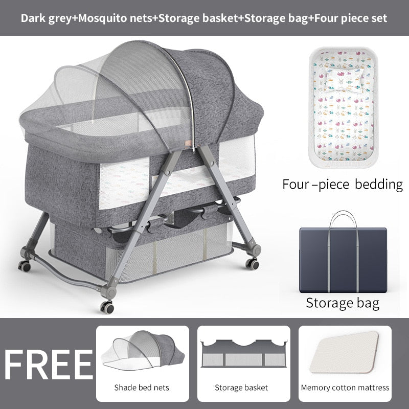 Foldable Crib Baby Cradle